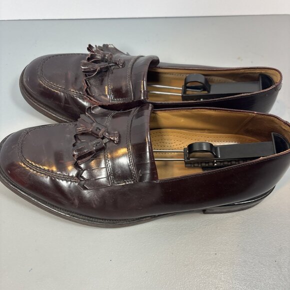 Bostonian Florentine Men\'s Cordovan Leather Kiltie Tassel Loafers 11 W25198